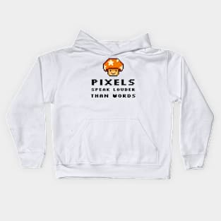 Pixels Speaker Louder Than Words Kids Hoodie